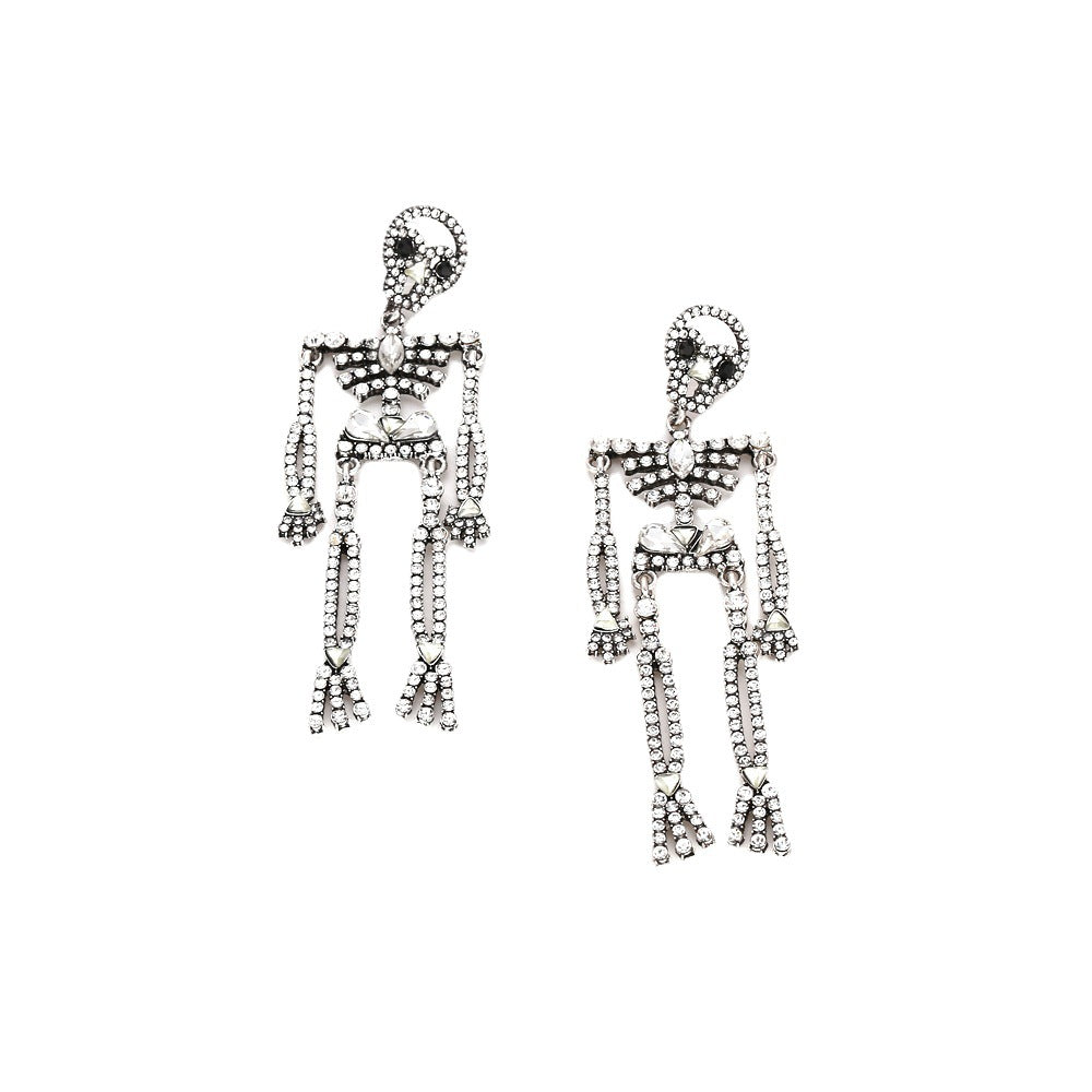 Vintage Halloween Skull Earrings