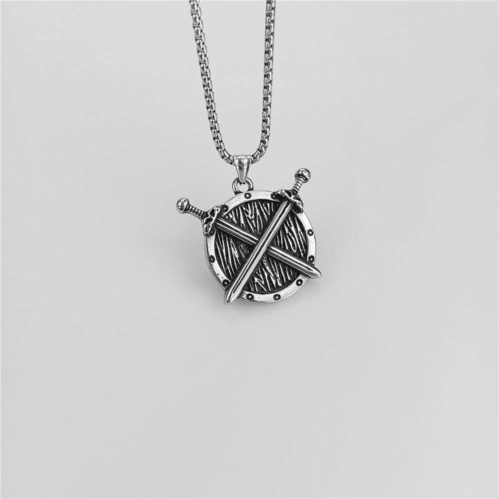 Sword and Shield Warrior Necklace