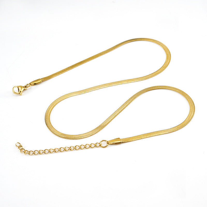 Flat Snake Bone Necklace