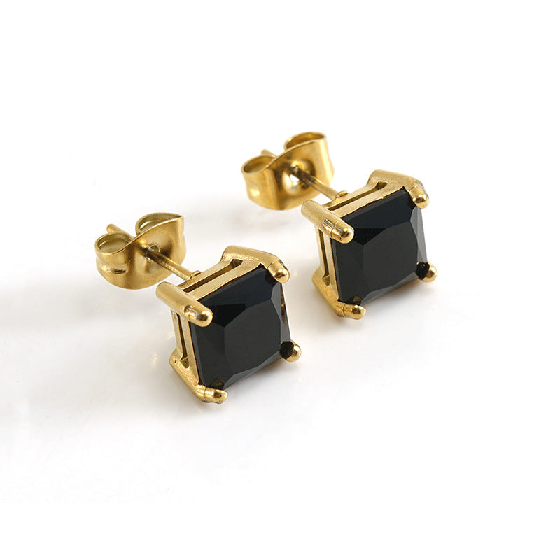 Zircon Inlaid Earring