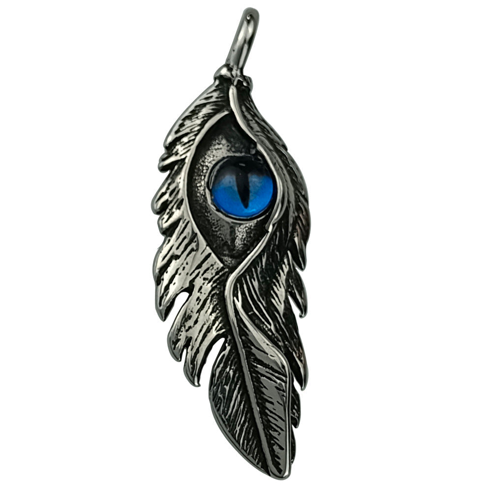 Eyes and Feathers Necklace