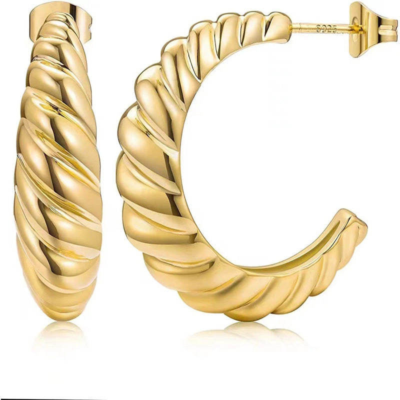 Twist Round Earring