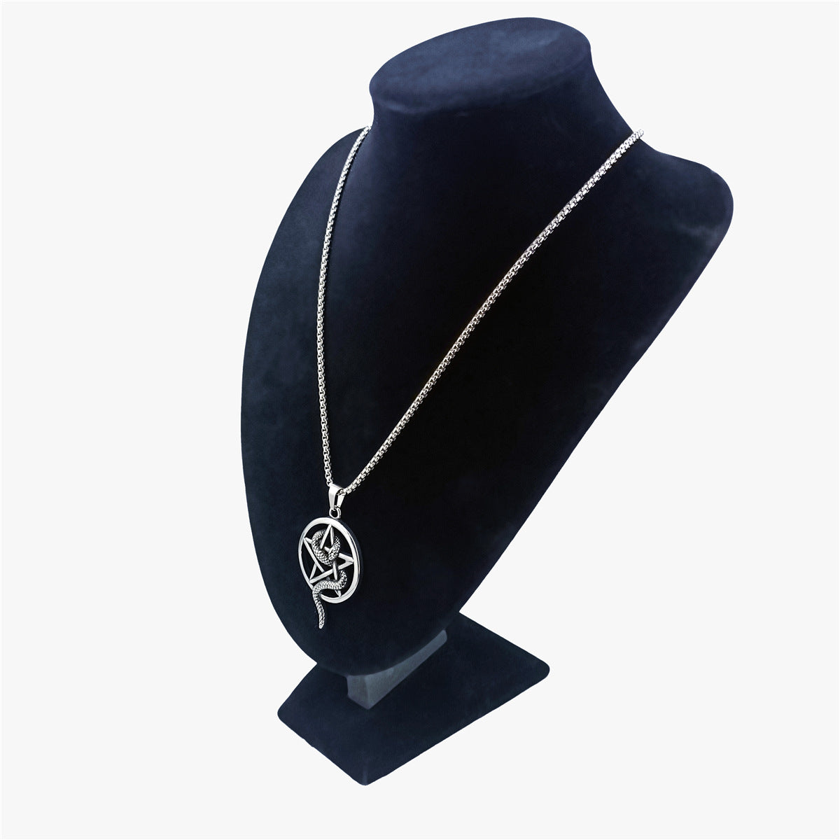 snake and pentagram necklace