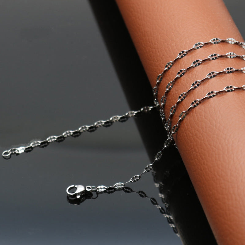 Goth Titanium Steel Collarbone Necklace