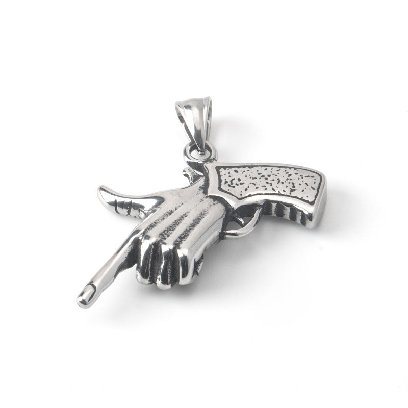 Pistol Pendant  Necklace