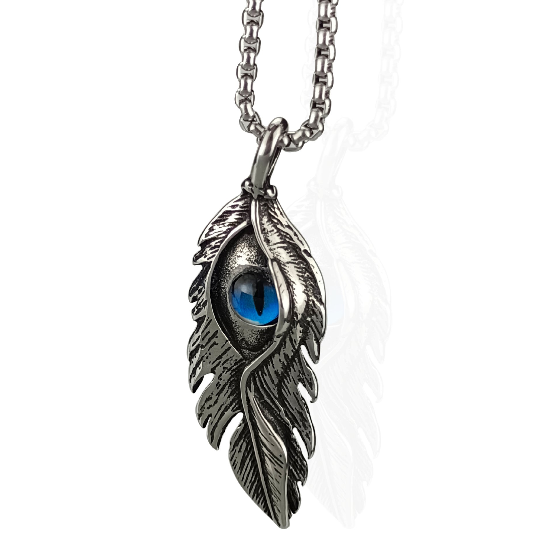 Eyes and Feathers Necklace