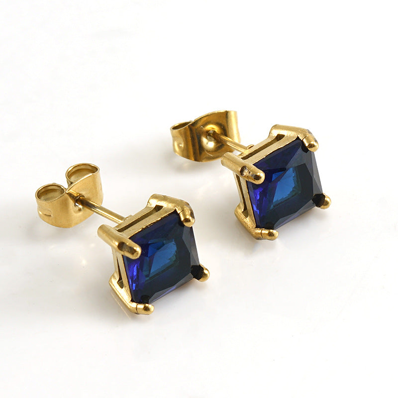 Zircon Inlaid Earring