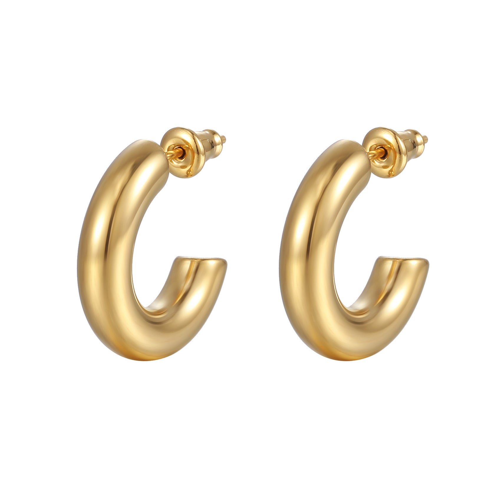 C-shaped Thick Hoop Earring