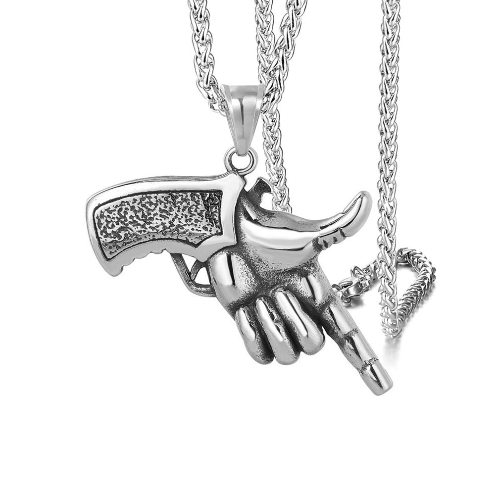 Vintage Pistol Necklace