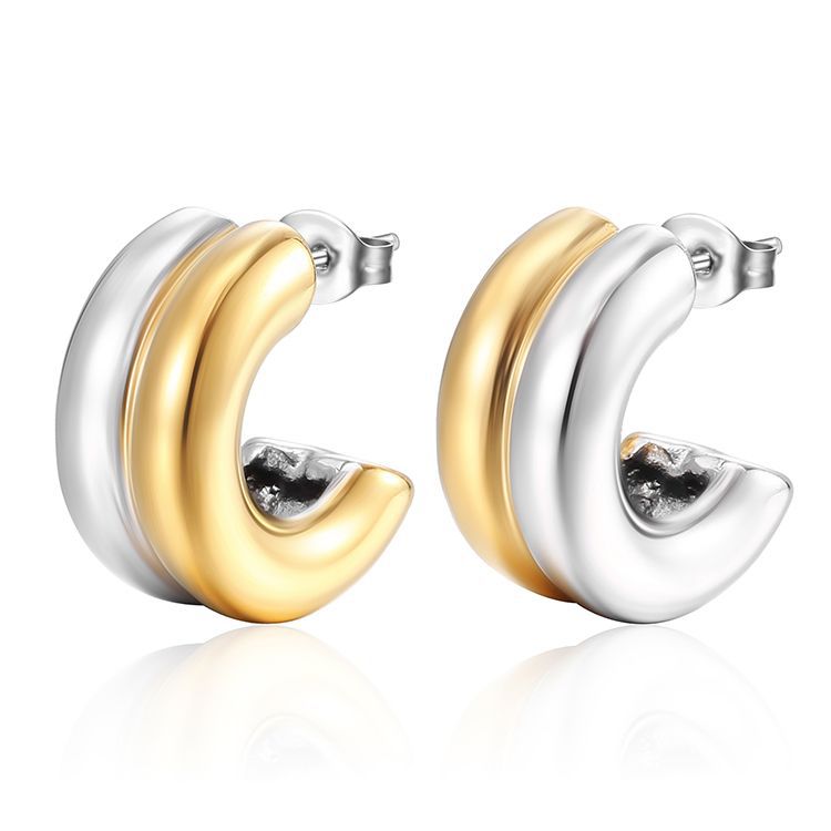 C-shaped Titanium Steel Earring