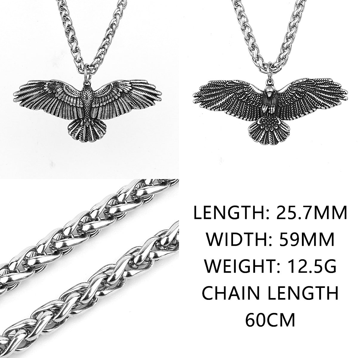 Goth Eagle Wing Necklace