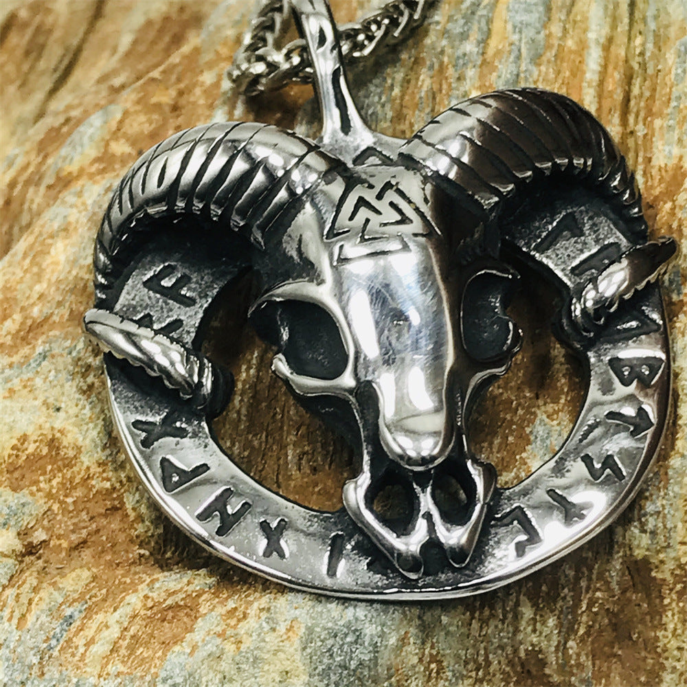 Bull Head Rune Necklace