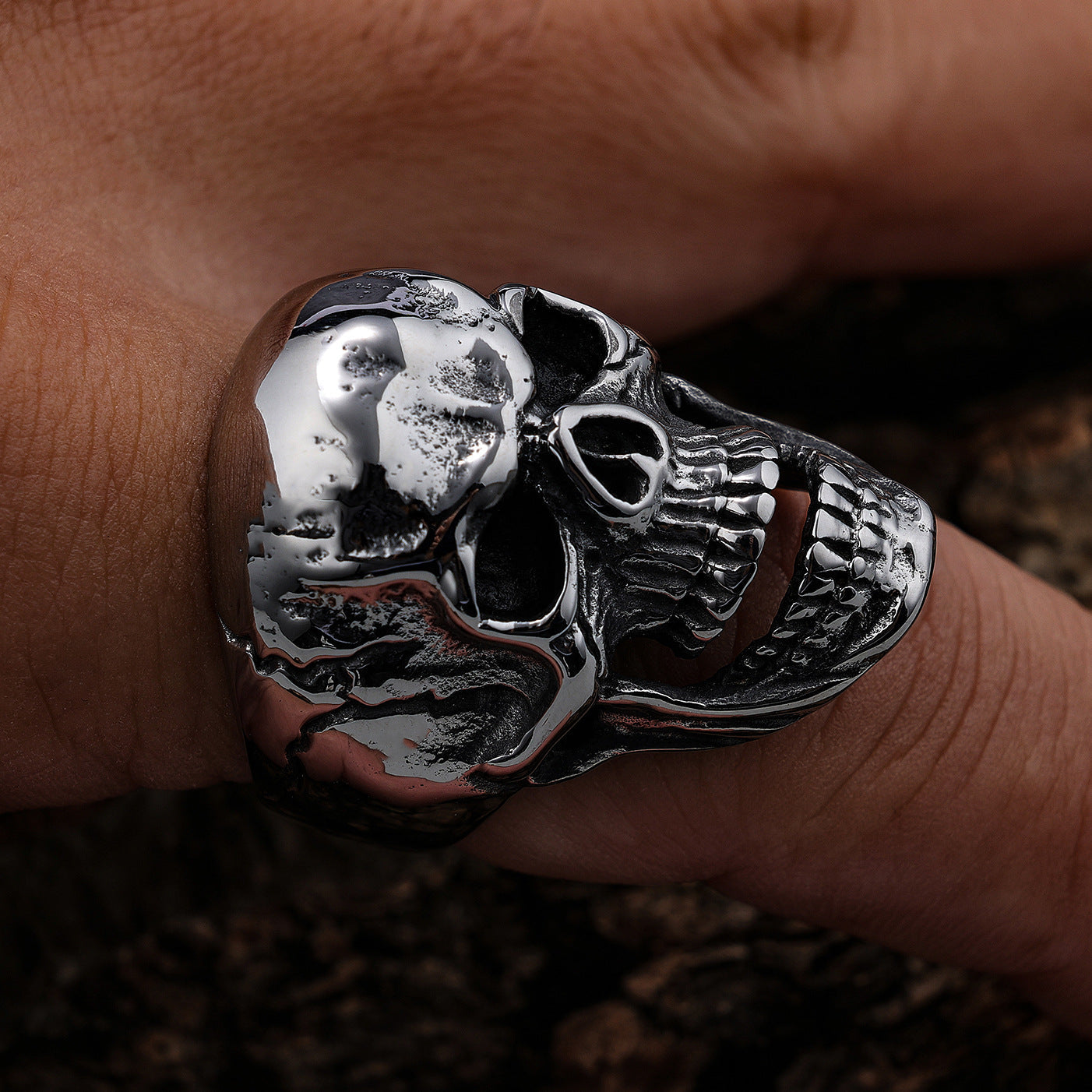 Biker Skull Ring