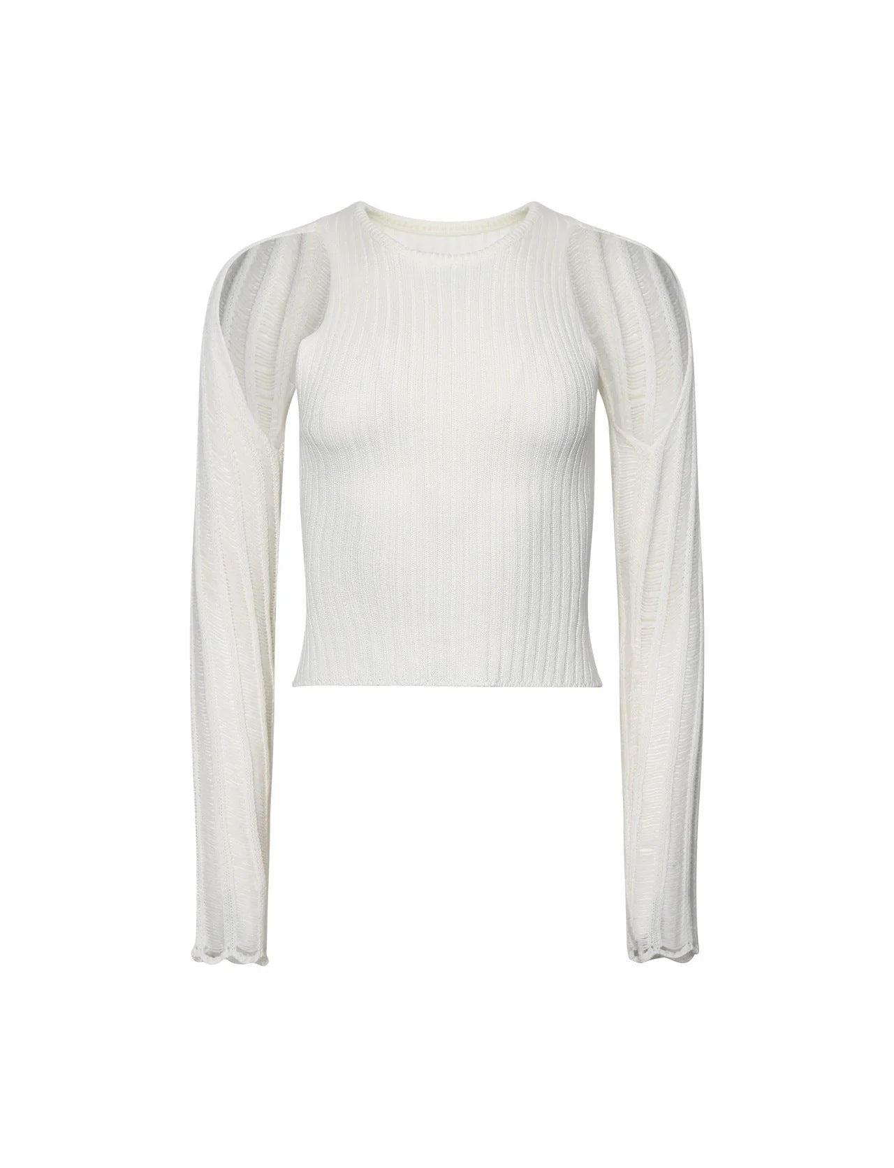 Off-the-shoulder Knit Slim-fit Top