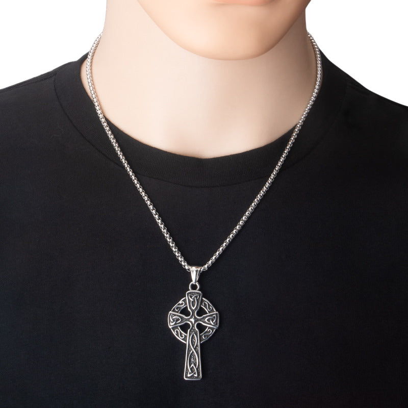 Celtic knot cross necklace