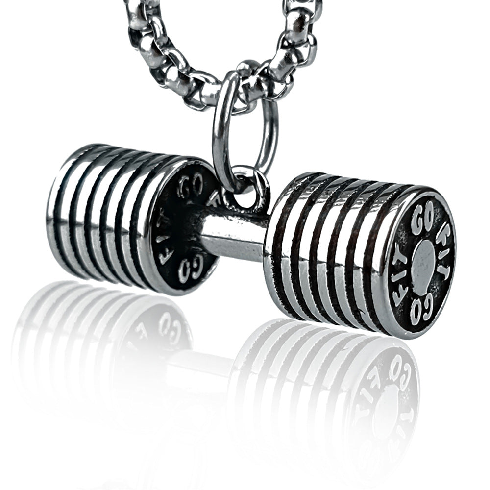 dumbbell necklace