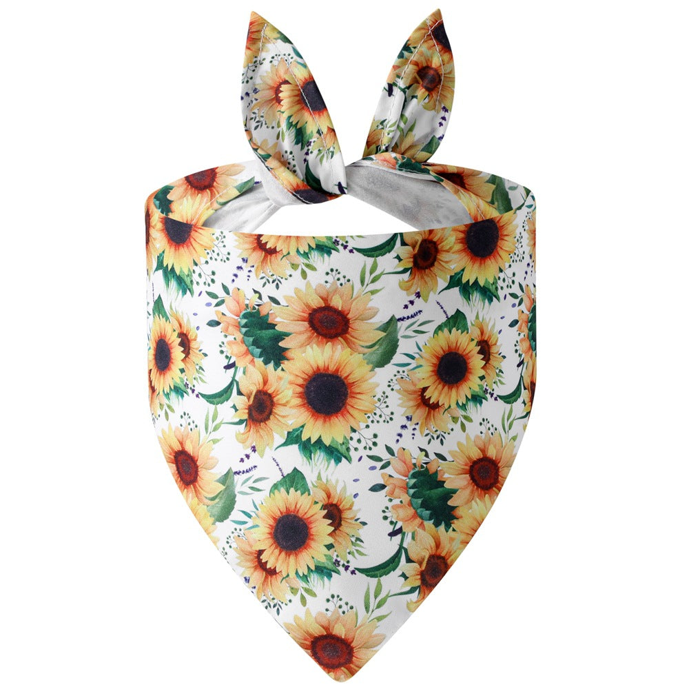 Bone Flower Pet Bandanas