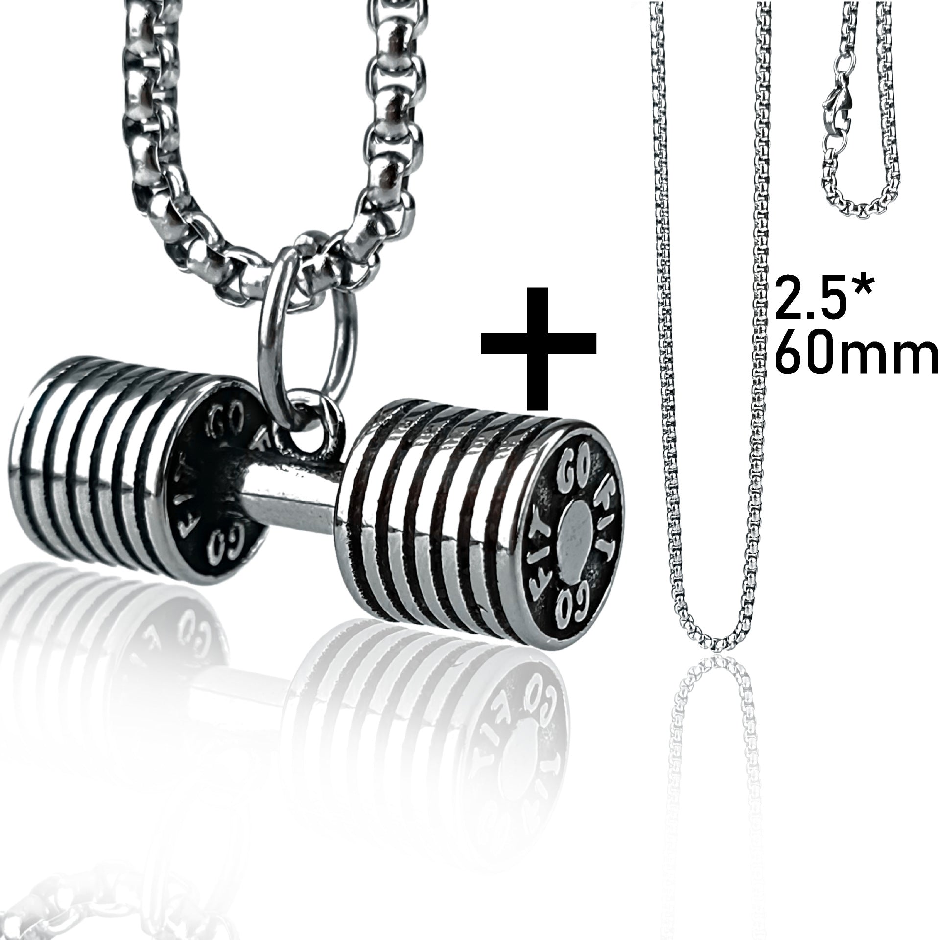 dumbbell necklace