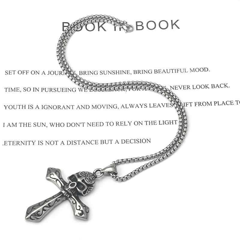 Skeleton Cross Necklace