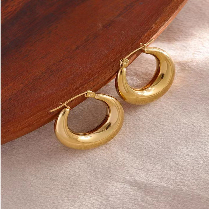 Stainless Steel Hollow Earring