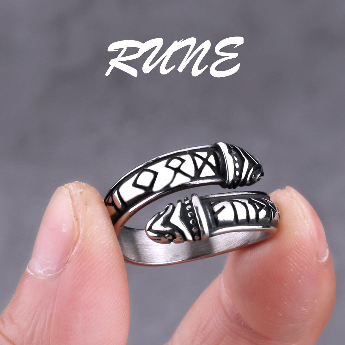 Viking faucet rune ring