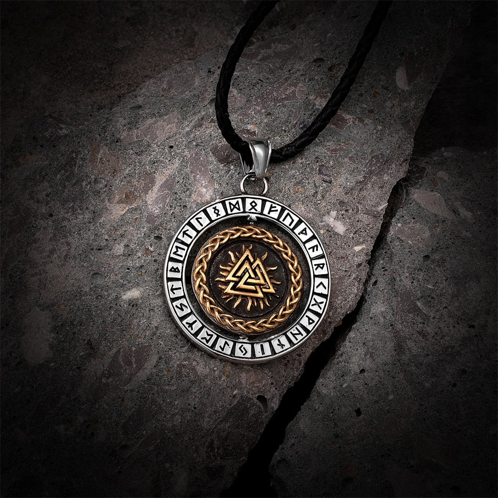 Viking Rotation Compass Necklace