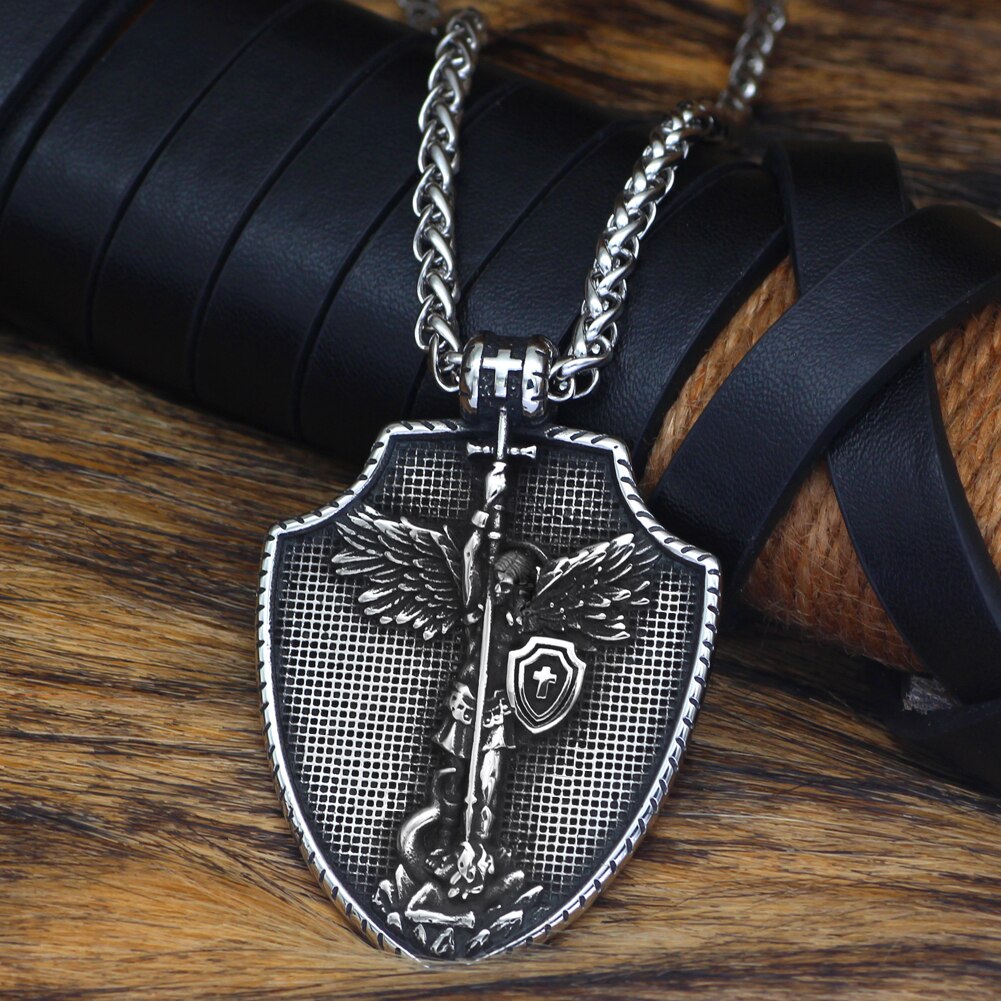 Collier Bouclier Croix Archange