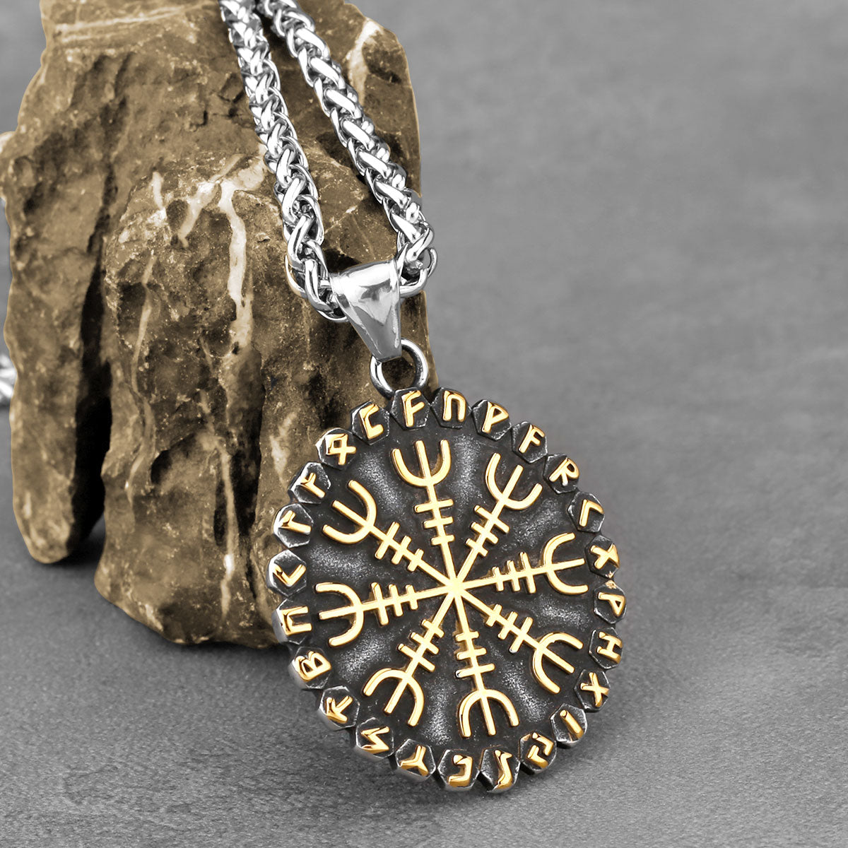 Runes Compass Necklace