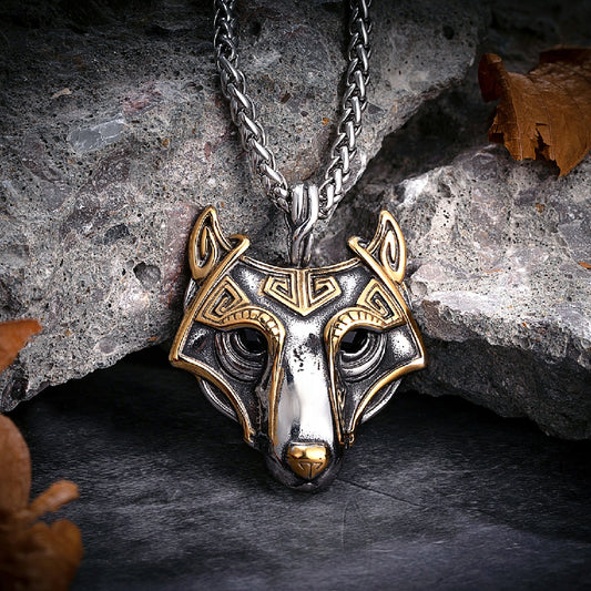 Vikings Wolf Head Necklace