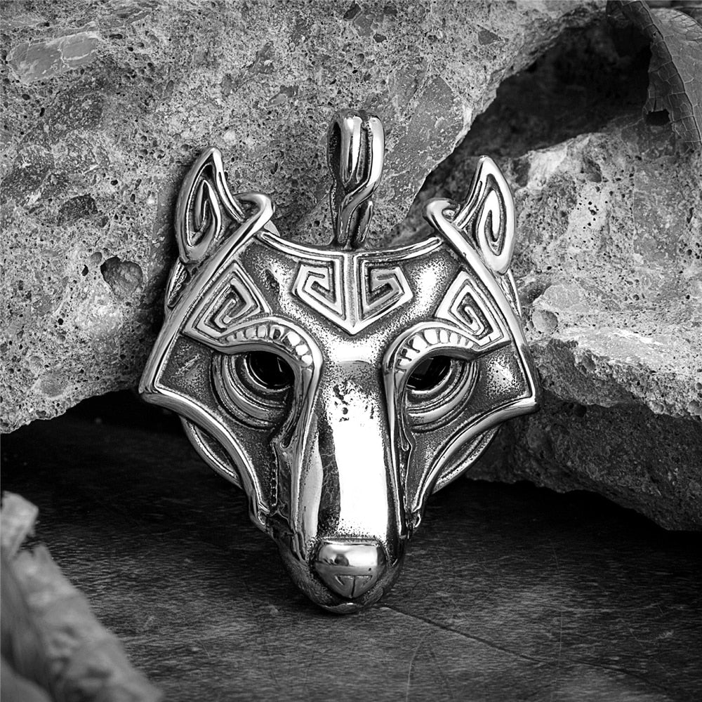 Vikings Wolf Head Necklace