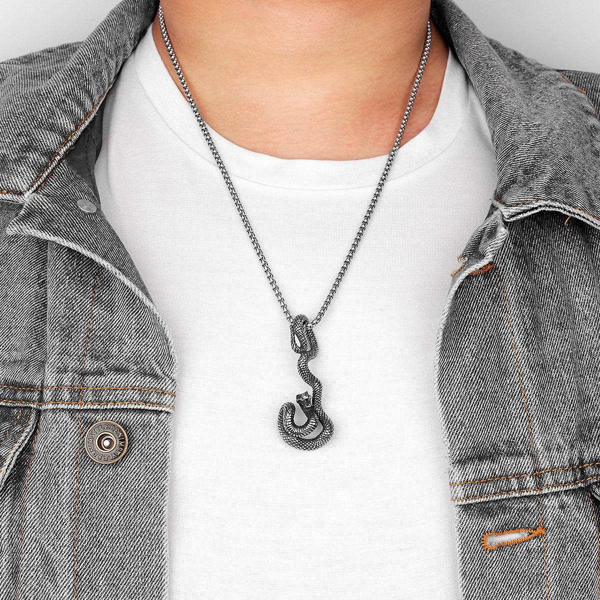 Viper Snake Animal Necklace