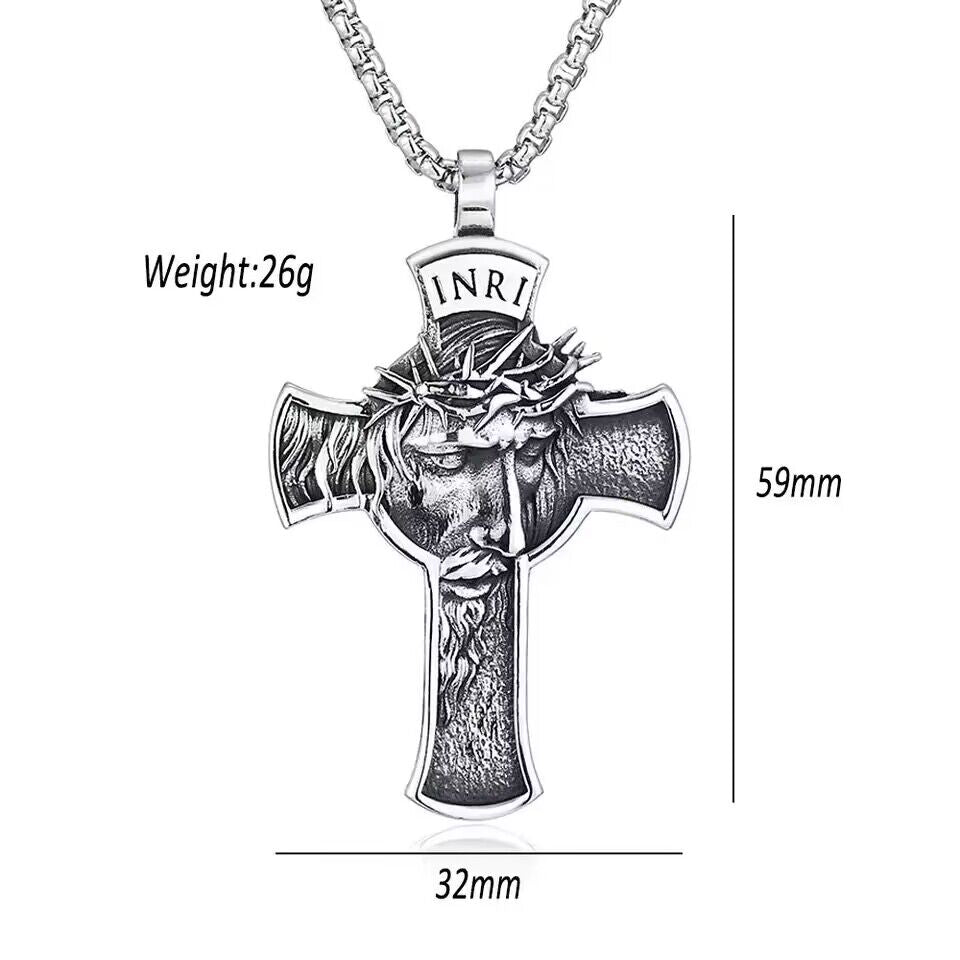 Jesus Cross Face Necklace