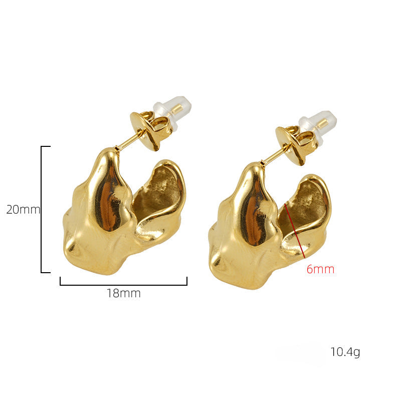 Simple irregular earring
